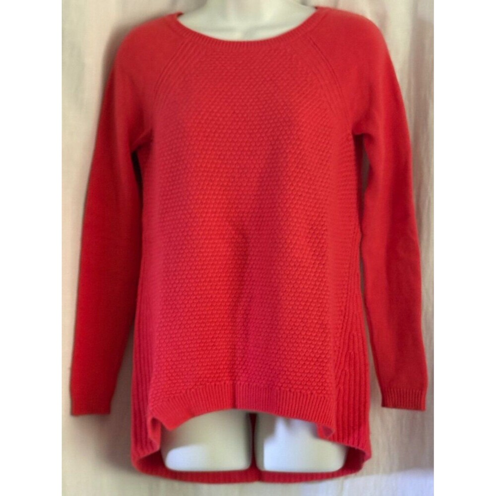 Loft Crew Neck, Orange/Red Knit Sweater. Size XS
